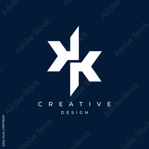 Letter KK Logo Design , Minimal Letter KK Icon