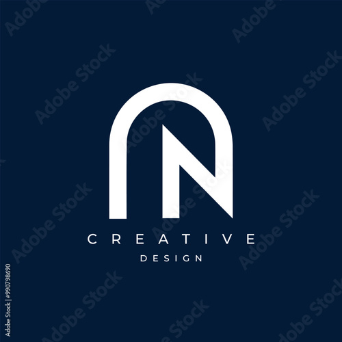 Letter NN  Logo Design , Minimal Letter NN Icon