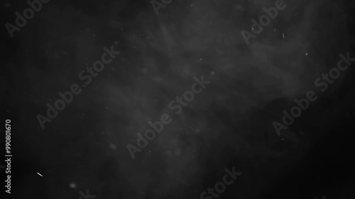 footage of flying dust smoke black background