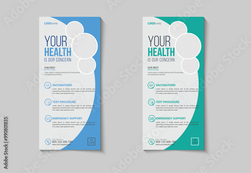 Medical rack card design template