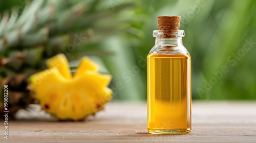 Obraz na płótnie Closeup of a bottle of bromelain extract. w salonie