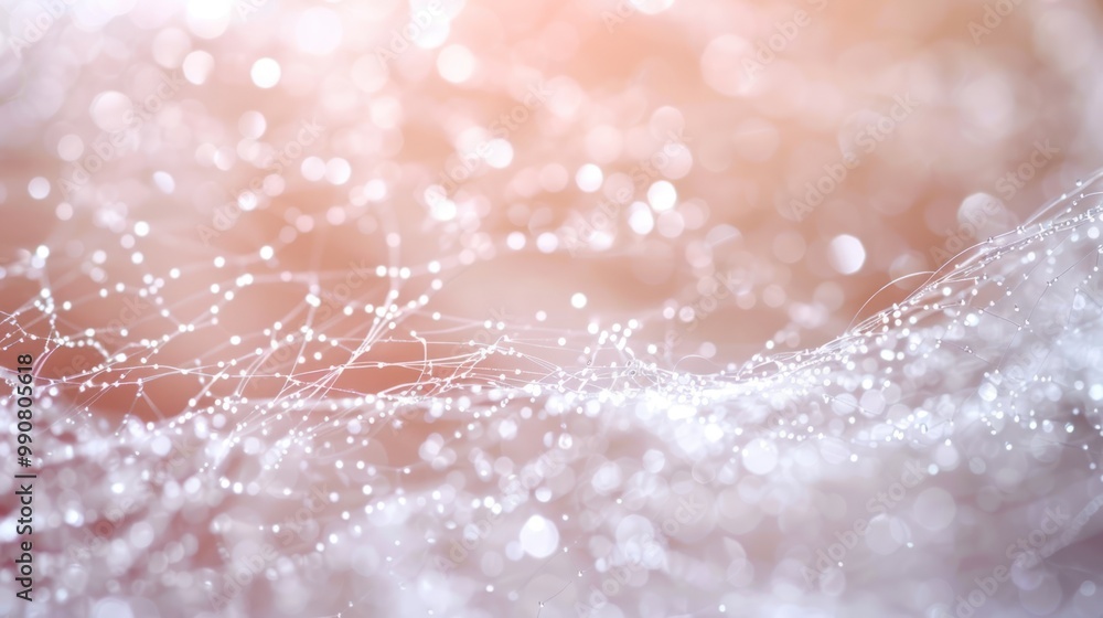 Closeup of silk peptide extract with silk threads.