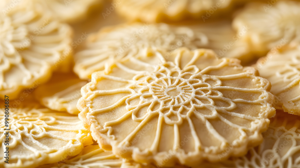 Pizzelle Cookie Background Pizzelle Cookie Background