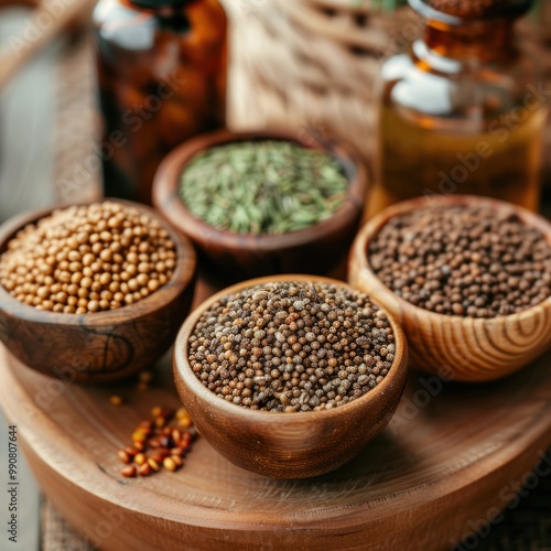 Person preparing seed extracts for health benefits.