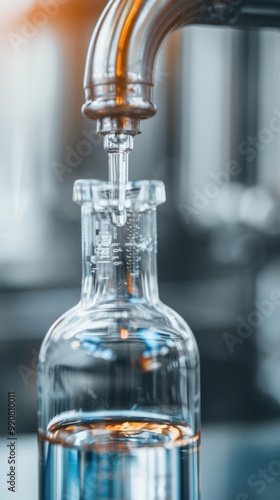 Obraz na płótnie Closeup of a distillation process for essential oils. w salonie