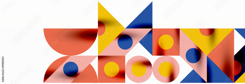 Trendy colorful circles, lines, arrows, triangles and other geometric shapes. Vector Illustration For Wallpaper, Banner, Background, Card, Book Illustration, landing page Trendy colorful circles, lines, arrows, triangles and other geometric shapes. Vector Illustration For Wallpaper, Banner, Background, Card, Book Illustration, landing page