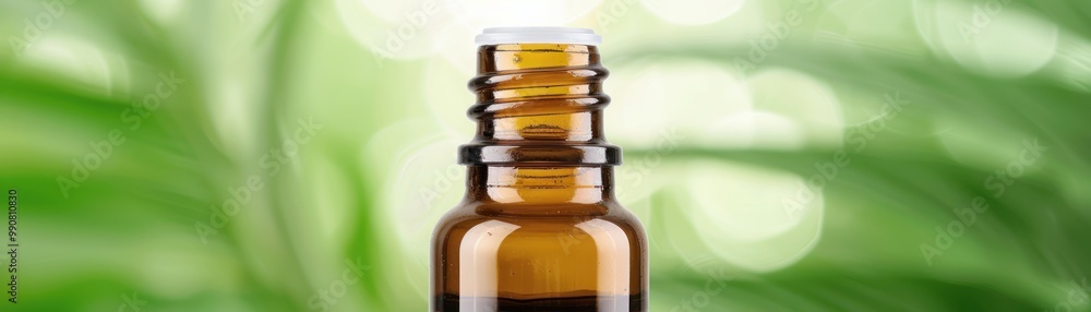 Closeup of a bottle of baobab extract. Closeup of a bottle of baobab extract.