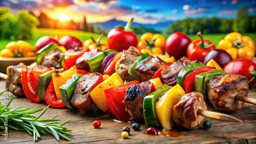 Savor these delicious grilled skewers featuring tender meat and vibrant veggies, perfect for enjoying a flavorful, colorful meal any time. Just grill and indulge!