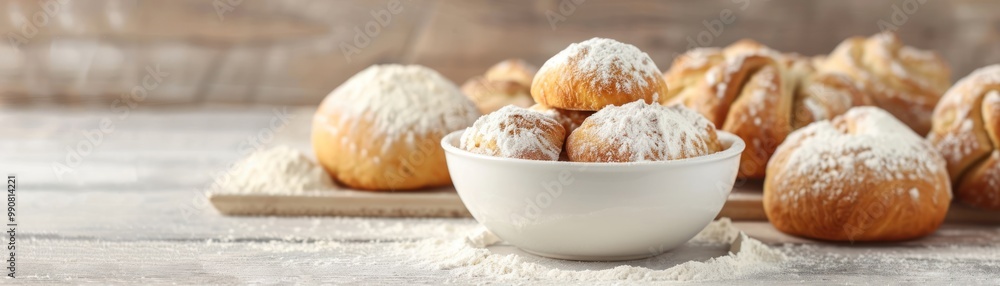 Fototapeta premium Baker using different extracts in pastry recipes.