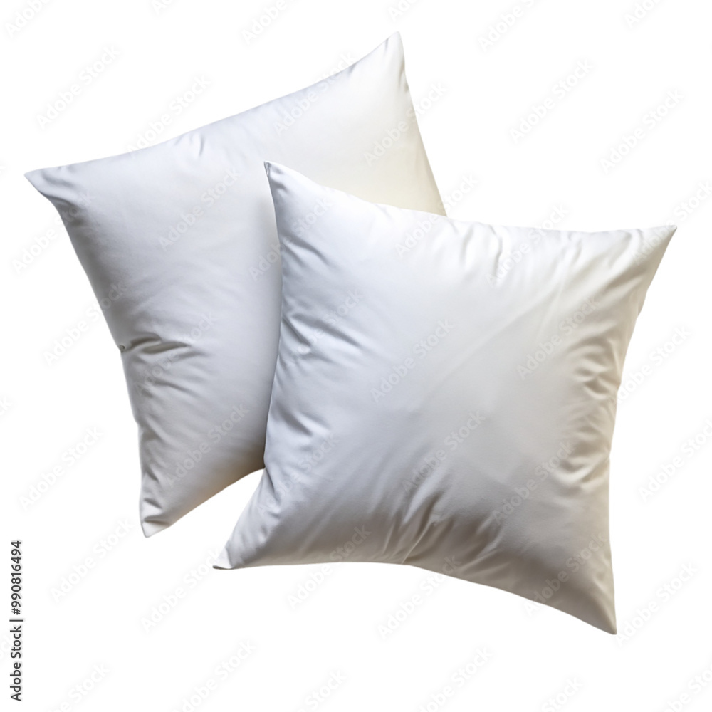 White pillows top view Isolated on transparent background. White pillows top view Isolated on transparent background.