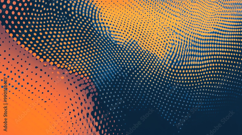 Abstract orange, blue and black polka dot pattern. Abstract orange, blue and black polka dot pattern.