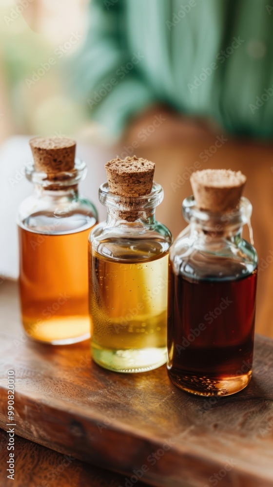 Person labeling bottles of homemade herbal extracts. Person labeling bottles of homemade herbal extracts.