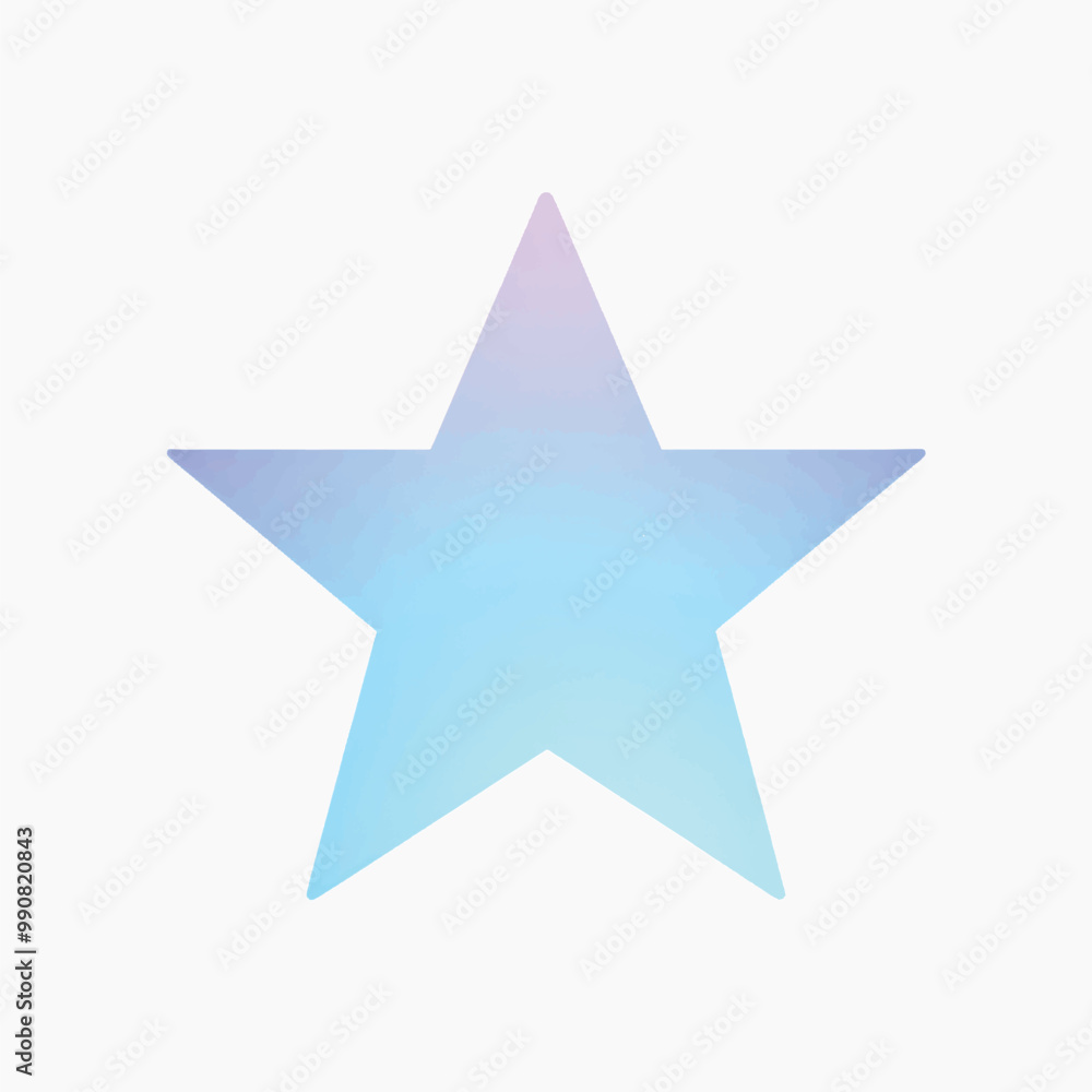 Gradient star on white background Gradient star on white background