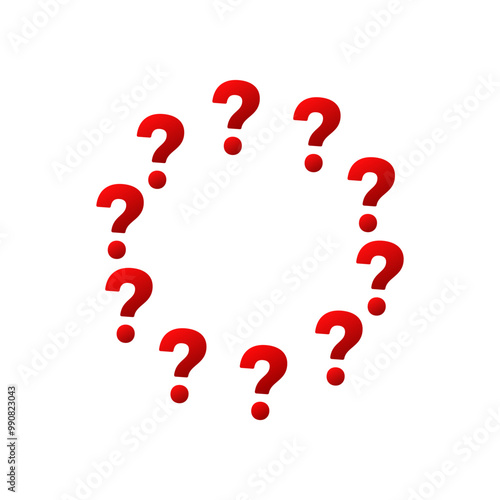 Question circle frame. Secret round border design