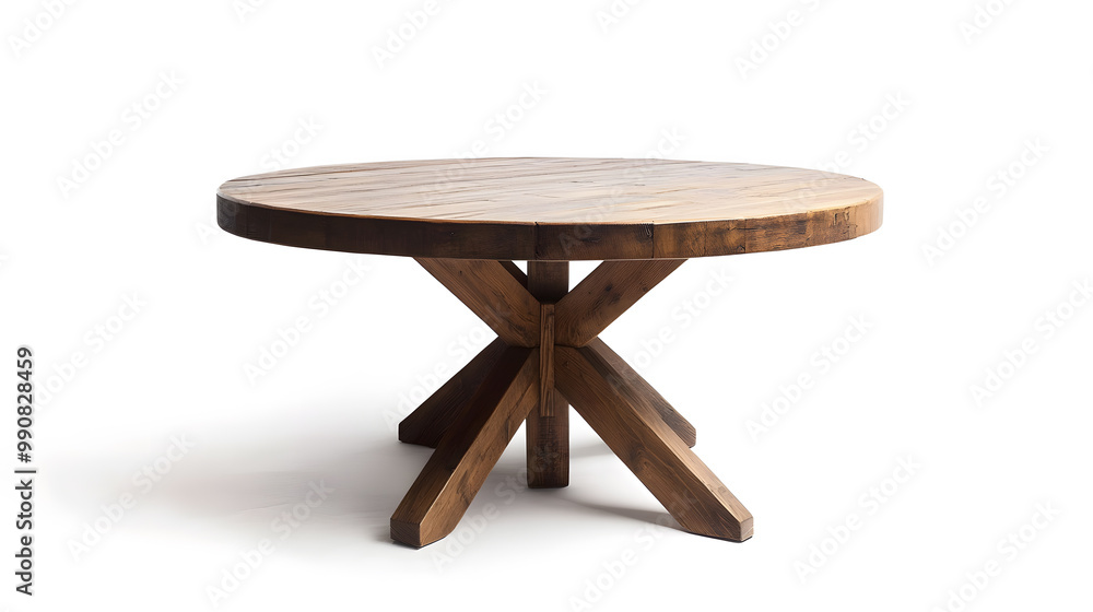 Wooden modern table isolated on white background Wooden modern table isolated on white background