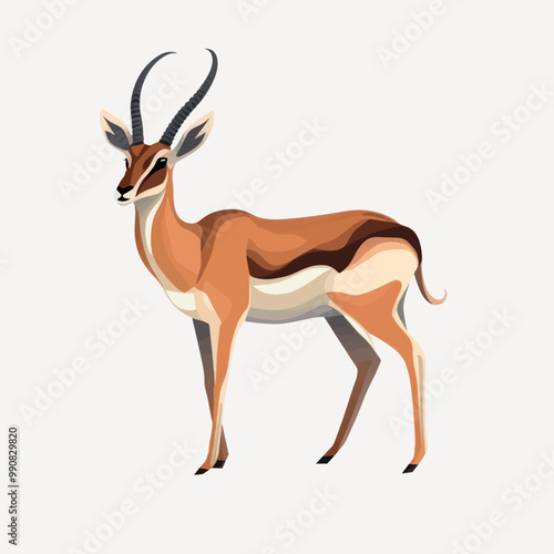 Elegant antelope illustration, nature