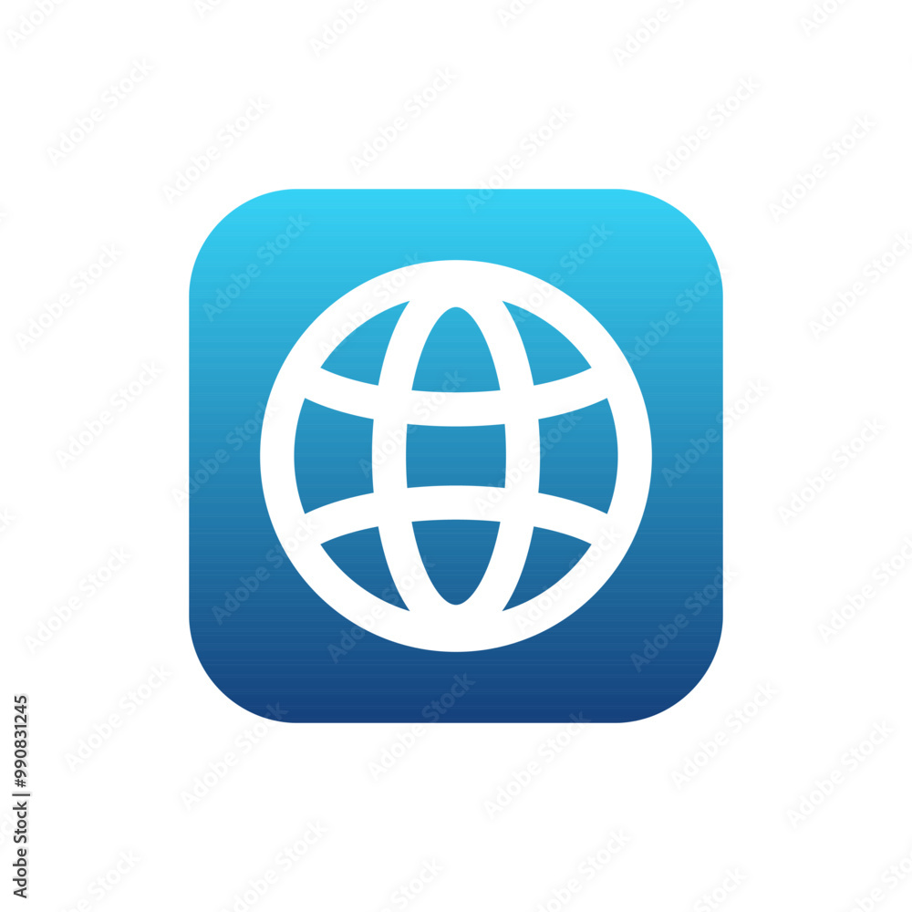 Browser application for mobile phone. Internet icon in blue style. Mobile app for phone. Browser application for mobile phone. Internet icon in blue style. Mobile app for phone.