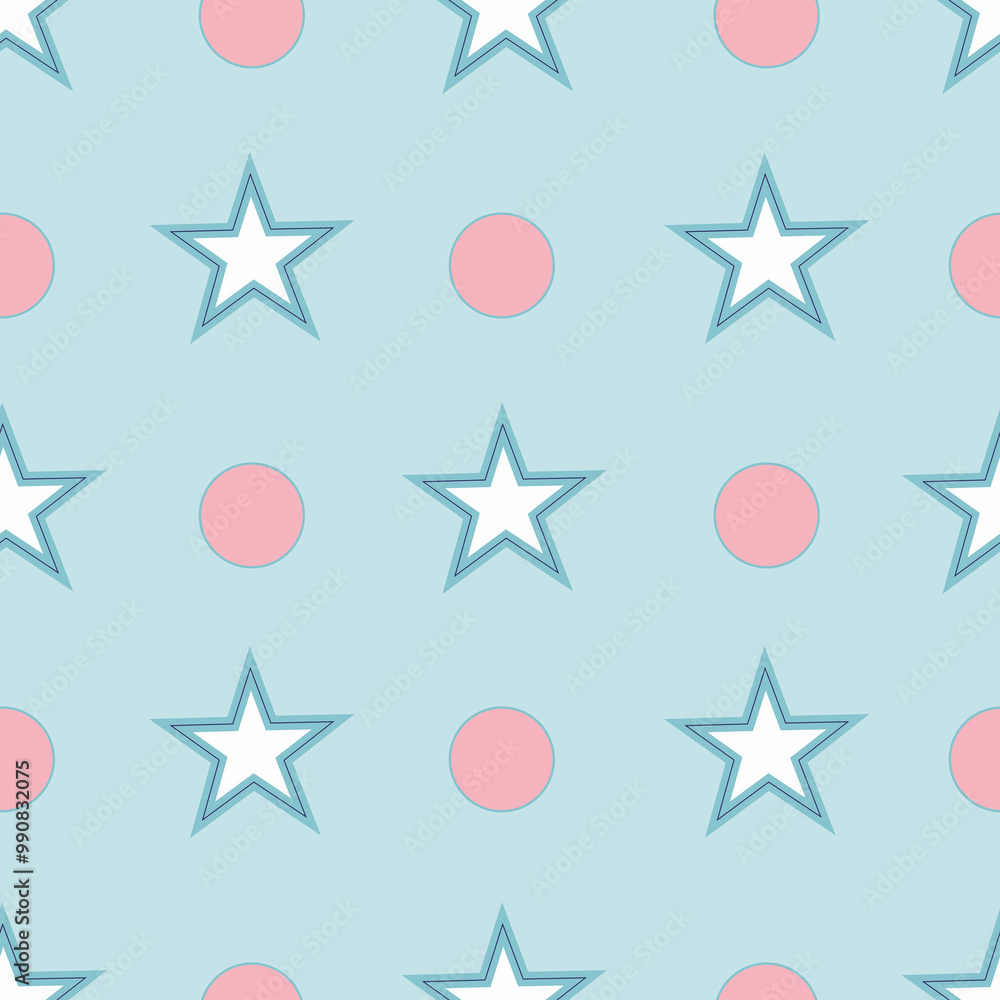 Obraz premium Shining Stars in Cream Pink, browns, whites,Beige colours natural colour ,seamless pattern ,prints background