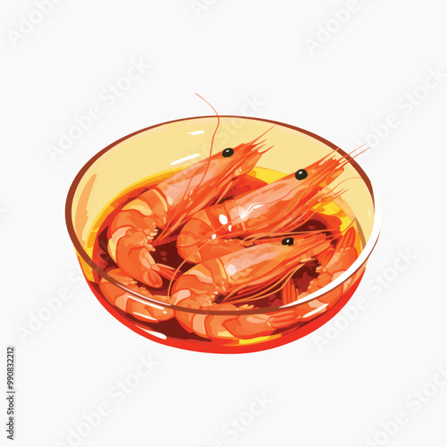 Fresh shrimp in bowl