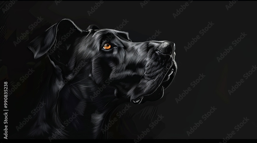 Obraz premium greatdane,dog,portrait,pet,animal,black,elegant,majestic,breed,canine,companion,photography,silhouette,loyal,gentle,strength,fur,unique,noble,large,playful,heartwarming,graceful,purebred,family,expres