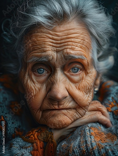 The elderly woman . pension