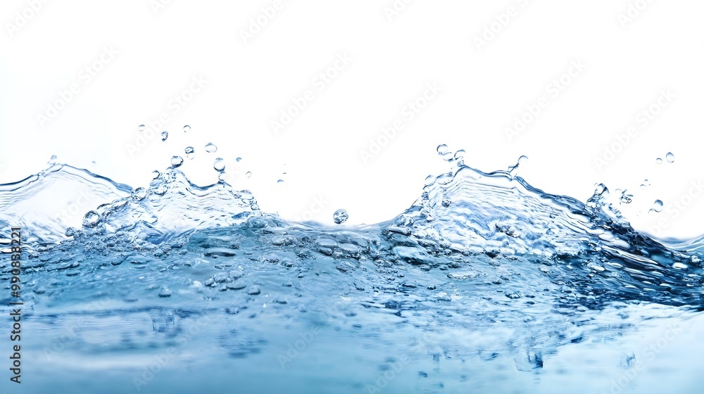 Water splash with ripples on a white isolated background. Water splash with ripples on a white isolated background.