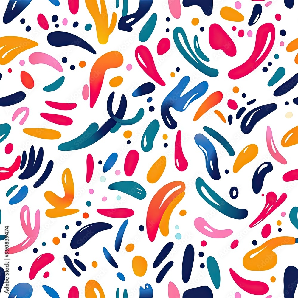 A vibrant, abstract pattern featuring colorful, flowing shapes on a white background, perfect for modern design projects. A vibrant, abstract pattern featuring colorful, flowing shapes on a white background, perfect for modern design projects.