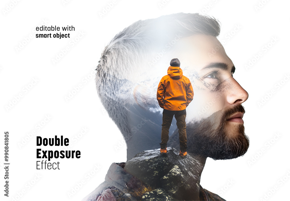 Double Exposure Effect with Ai Image Stock Template | Adobe Stock