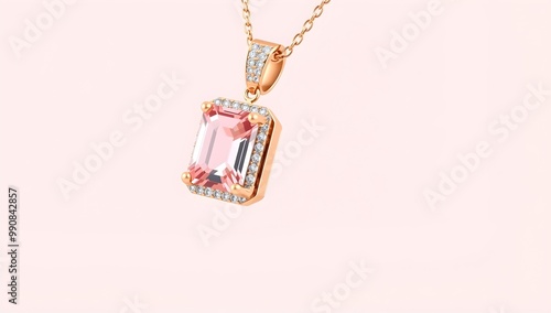 Morganite Pendant: Delicate Rose Gold and Blush Pink