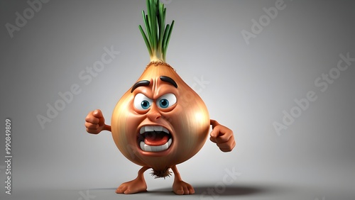 Steve is a small, fiery onion with a short temper. His facial expressions are exaggerated, and whenever he gets angry, a puff of spicy smoke bursts from his head. He’s always running around. photo