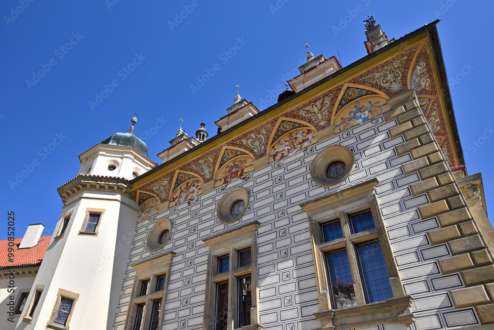 Fototapeta premium Pruhonice Park and Castle complex, National Cultural Monument and UNESCO World Heritage site, one of the most beautiful parks in Prague, Czech Republic
