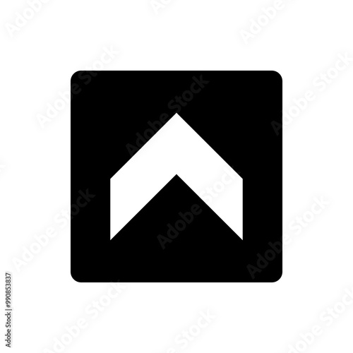 Free Download angle squer up icon, modern vector isolated on white background - GFXLoad