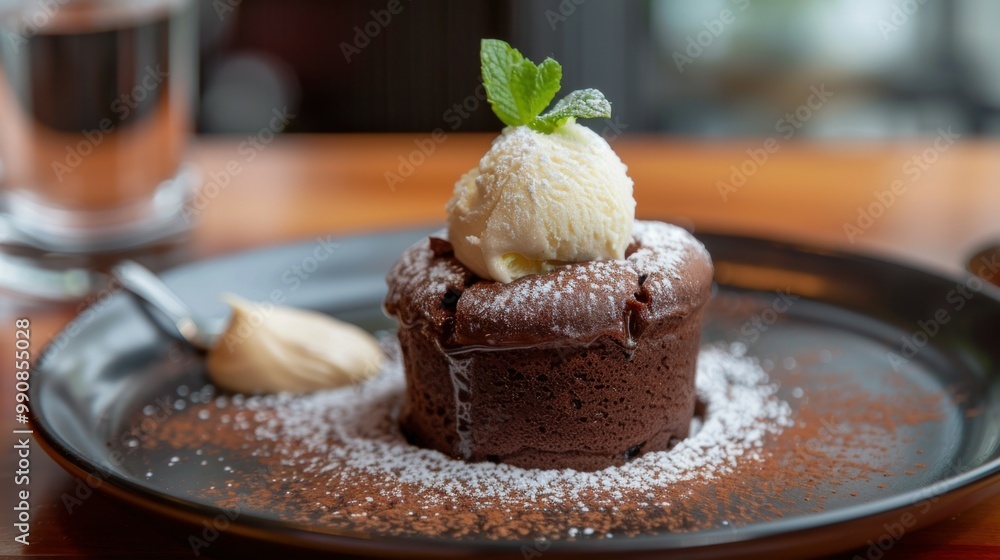 Decadent Chocolate Soufflé with Ice Cream Delight Decadent Chocolate Soufflé with Ice Cream Delight