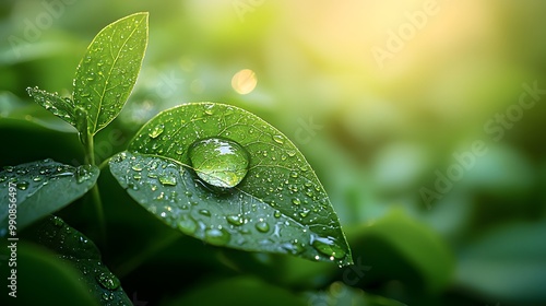 Close-Up Photography of Leaf with Water Droplet