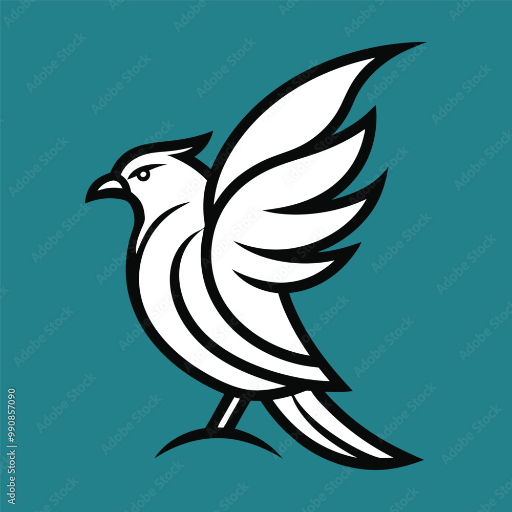 Fototapeta premium Bird logo vector line art