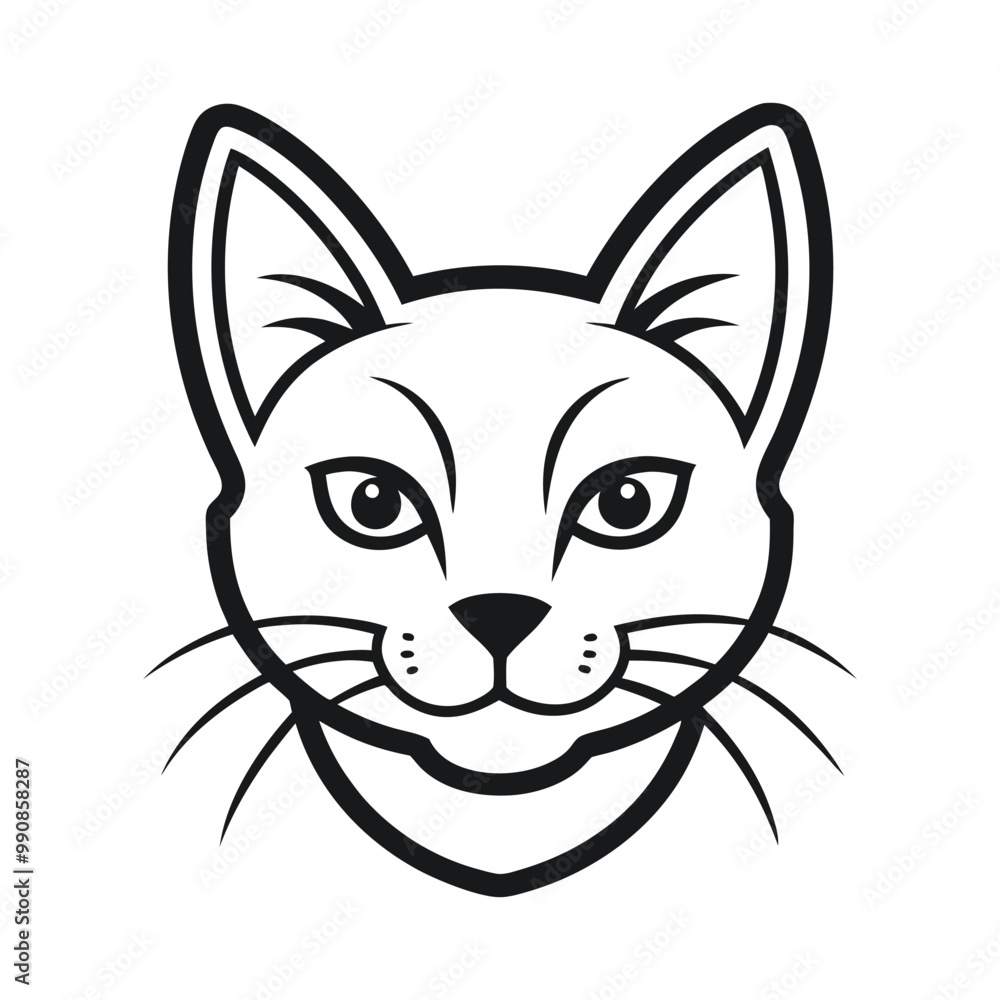 Cat logo vector line art Cat logo vector line art