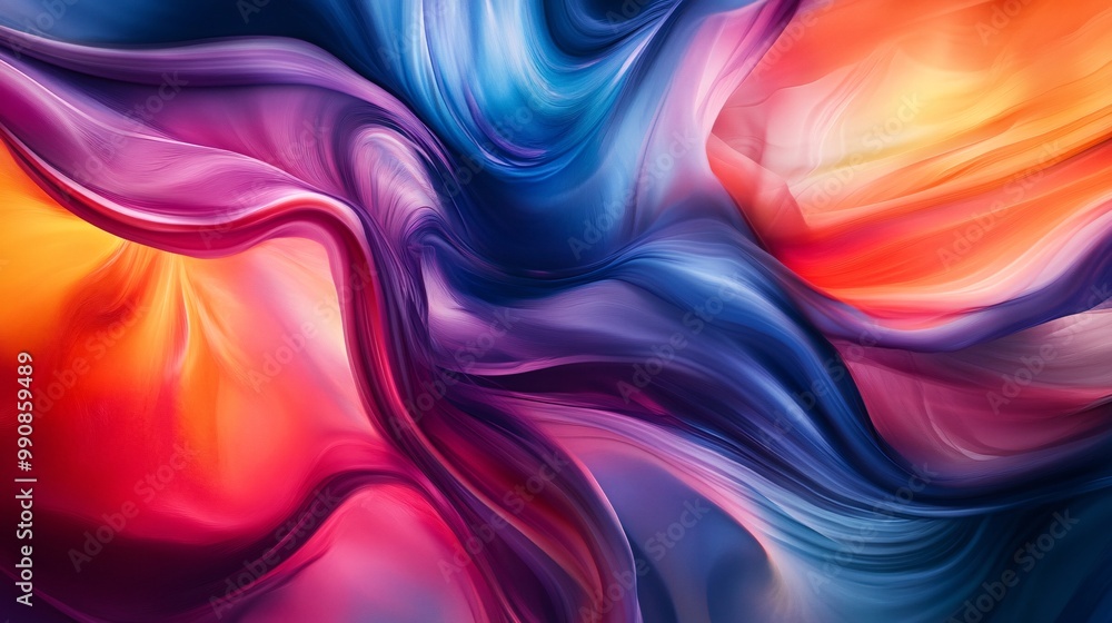 Obraz premium Dynamic, abstract shapes and patterns in neon colors