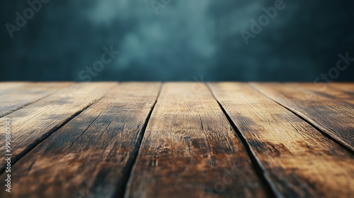 Wooden empty table template, desk mock-up isolated