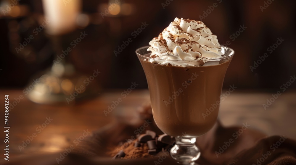 Decadent Chocolate Mousse with Creamy Topping Decadent Chocolate Mousse with Creamy Topping