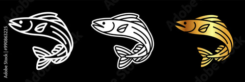 Milkfish Icon, A popular aquaculture fish in Southeast Asia, known for its mild flavor and commonly used in traditional dishes.