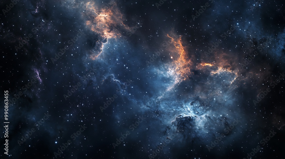 Obraz premium Space Galaxy Night Sky With Cosmic Clouds ,Universe science astronomy. Illustration Background