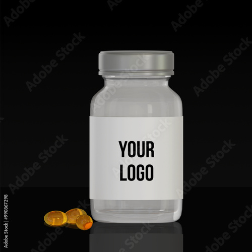 vitamin bottle mockup