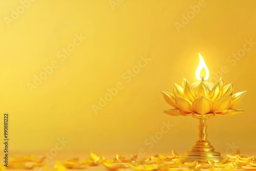 Auspicious beginnings: dhanteras, the start of diwali with rituals of wealth and prosperity, honor goddess lakshmi through prayers, purchasing gold, and lighting diyas to invite blessings photo