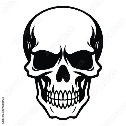 Skull silhouette vector