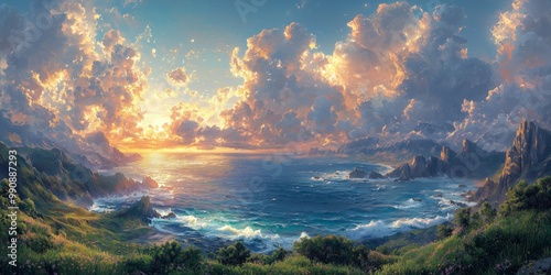 Stunning Coastal View at Sunrise