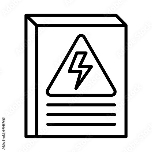 Electrical Panel line icon