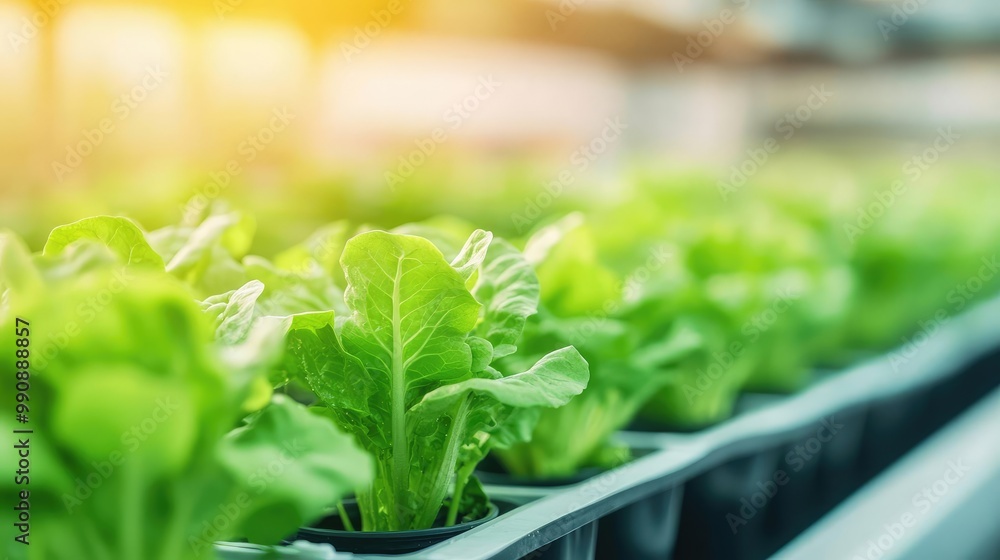 Close-up of hydroponic farming with automated watering systems, hydroponics, smart farming for food production Close-up of hydroponic farming with automated watering systems, hydroponics, smart farming for food production