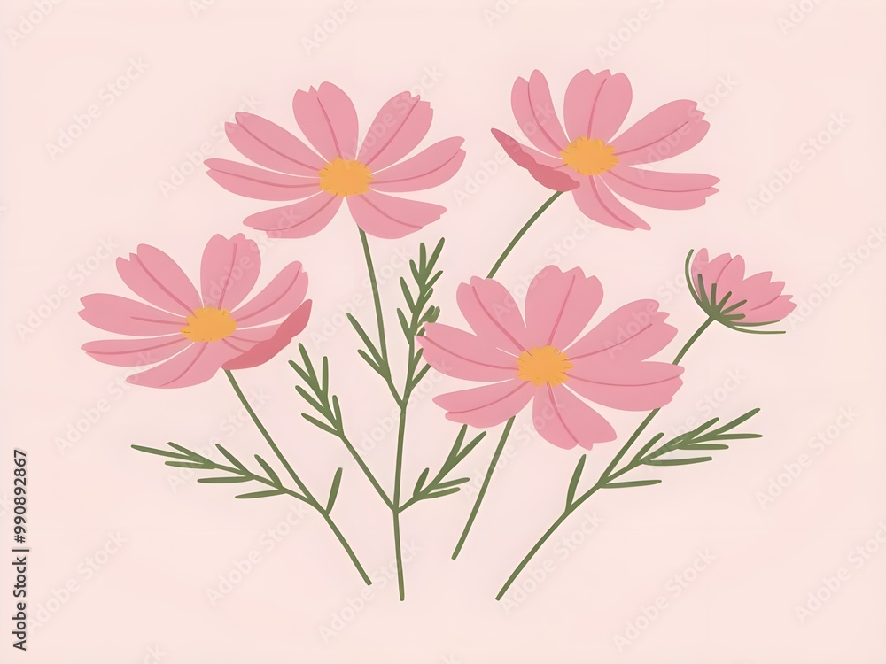 Naklejka premium Autumn Cosmos Flower