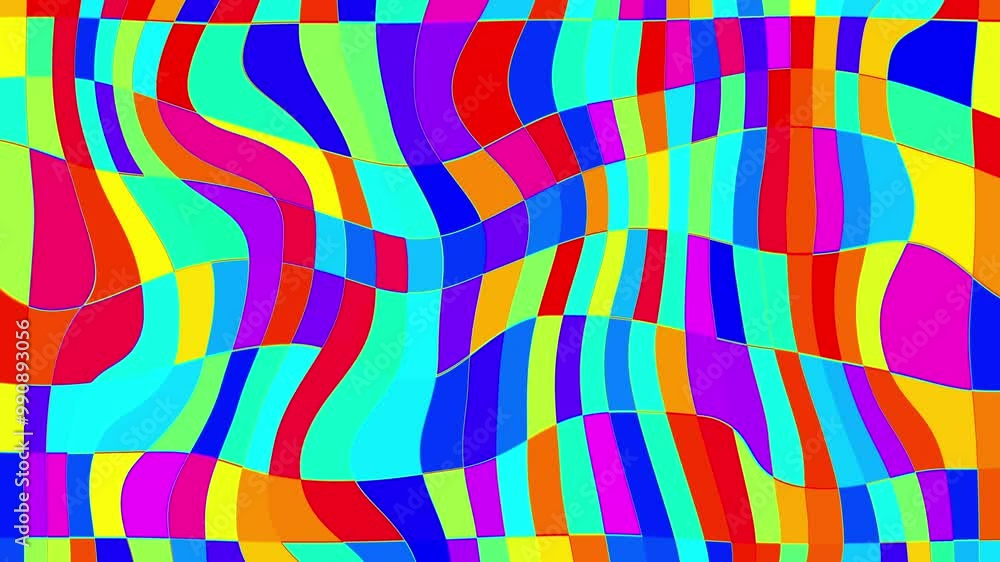 Blinking checkered pattern background, colorful seamless loop animation Blinking checkered pattern background, colorful seamless loop animation