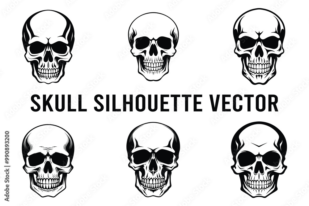 Skull silhouette vector Skull silhouette vector
